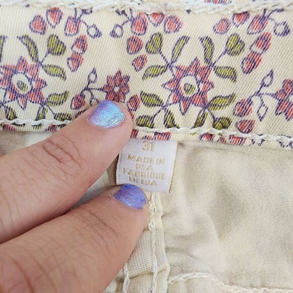 True Religion Victoria Skinny Twill Jeans Size 31 Waist Bohemian Floral Printed - Picture 6 of 9